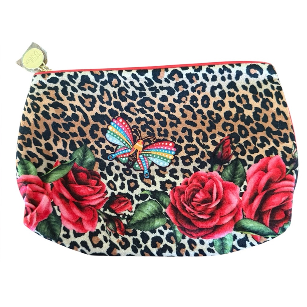 Estee Lauder Leopard Print Cosmetic Bag with Birthstone Stickers - Picture 2 of 6